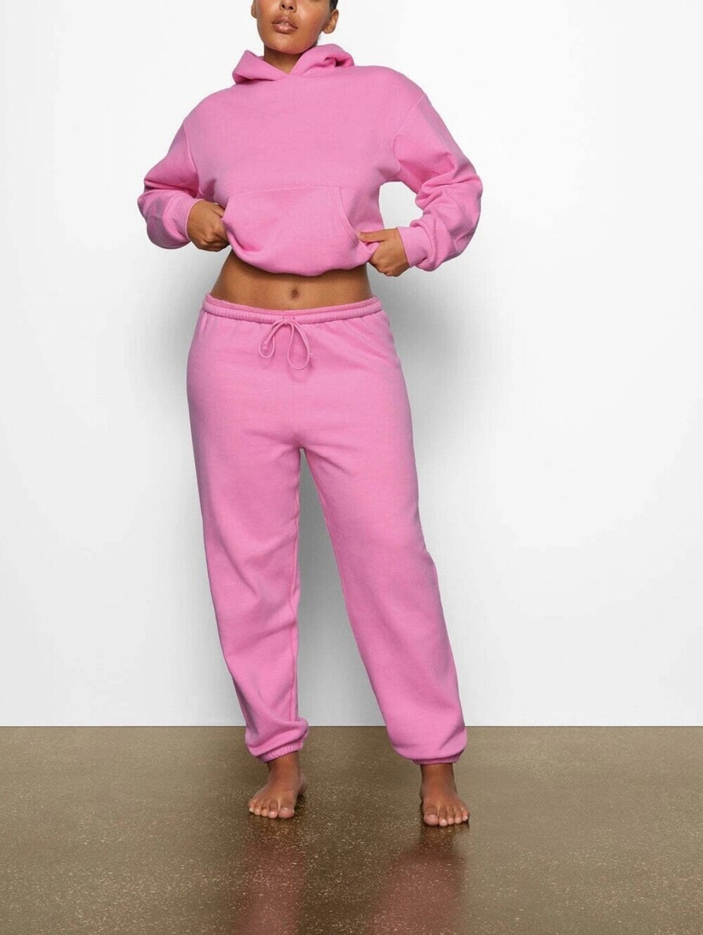 SKIMS Cotton Fleece Pullover Hoodie Bubblegum Pink XL Sold Out Rare - Picture 1 of 5